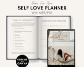 Self Love Planner | Canva Workbook with MRR/PLR (Digital Download)
