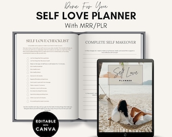 Self Love Planner | Canva Workbook with MRR/PLR (Digital Download)