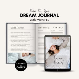 Dream Journal: Druckbare Canva Vorlagen mit MRR/PLR (Digitaler Download)