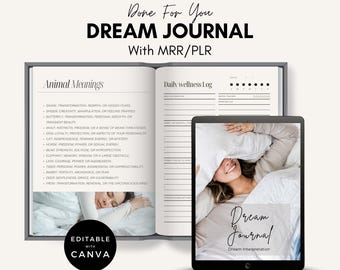 Dream Journal: Druckbare Canva Vorlagen mit MRR/PLR (Digitaler Download)