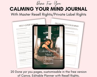 Mental Health Journal: Self-Care Anxiety Relief Templates (MRR Digital Download)