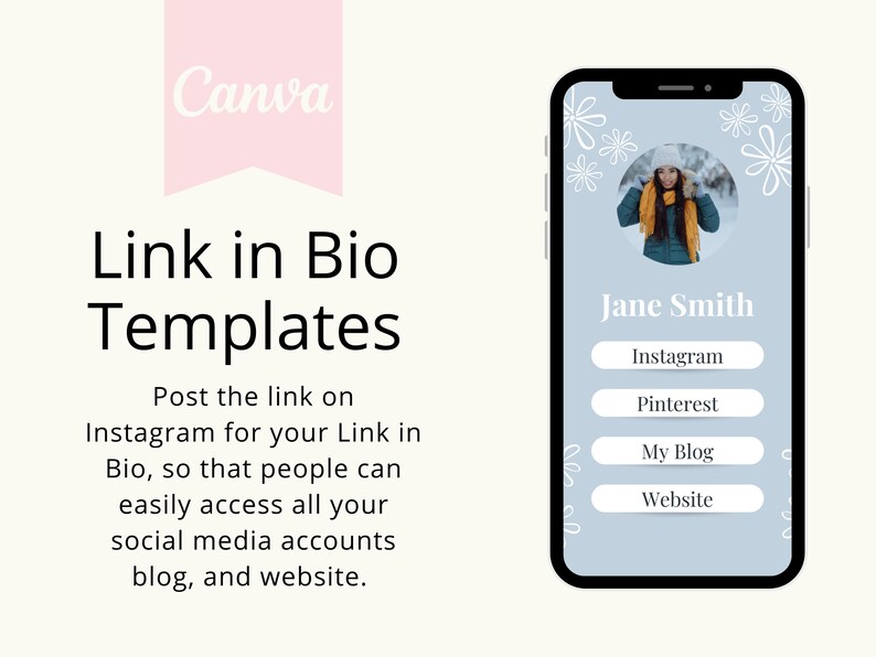 5 Link in Bio Templates Landing Page Link in Bio Website Canva ...