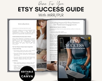 Etsy Shop Setup Guide: A Beginner&#39;s Blueprint to Open Your Etsy Shop | Strategies for Success, Sales and Growth | PLR MRR Digital Product.