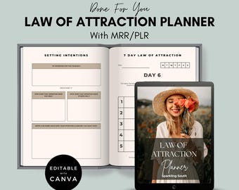 Law of Attraction Planner: MRR PLR Printable, Manifestation Journal (Digital Download)