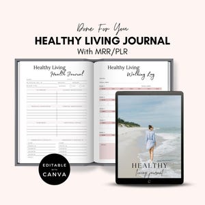 Self Improvement Resell Rights | Healthy Living Journal | PLR Digital Products | Self Help Ebook | Master Resell Rights | Canva Template.