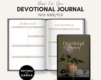 Christian Devotional Journal: Bible Study, Prayer, Gratitude (PLR Digital Product)