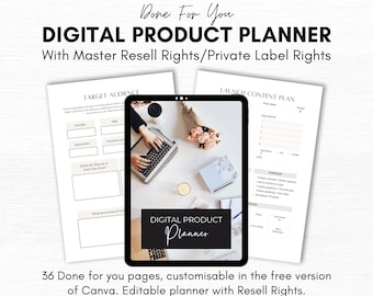 Digital Product Planner: Small Business Canva Template (MRR)