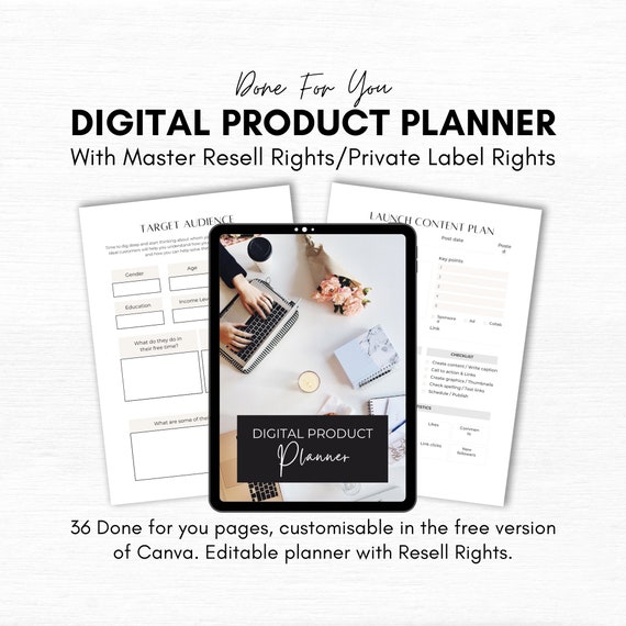 Digital Product Planner: Small Business Canva Template (MRR)
