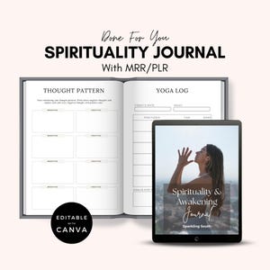Spiritual Awakening Journal | Mindfulness Workbook | Self-Discovery Guide | Printable Spiritual Journey Planner | PLR MRR Digital Products.
