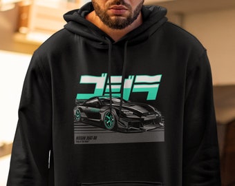 Nissan 35GT-RR Car Hoodie | JDM Hoodie, Car Enthusiast Sweatshirt, JDM Clothing, Car Streetwear, Race Car Hoodie, Gift For Car Guys