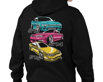 日産シルビア S13 ユニセックス パーカー - S13 JDM スウェットシャツ