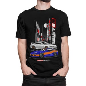 Nissan Silvia S15 Car T-Shirt | Nissan Silvia 200SX, JDM Clothing, Car Lover Shirt, Gift For Car Guys, Drift Car, Car Enthusiast Tee