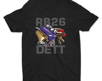 RB26DETT Engine T-Shirt | Iconic Twin-Turbo JDM Tee for Car Enthusiasts and Skyline Fans