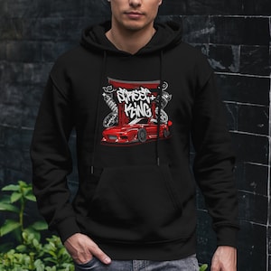 Nissan 180SX S13 Street King Car Hoodie | Car Enthusiast Sweatshirt, Car Lover Hoodie, Gift For Car Guys, JDM Clothing, JDM Hoodie