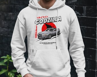 Nissan Skyline GTR R32 Godzilla Car Hoodie | Car Enthusiast Sweatshirt, Car Lover Hoodie, Gift For Car Guys, JDM Clothing, JDM Hoodie