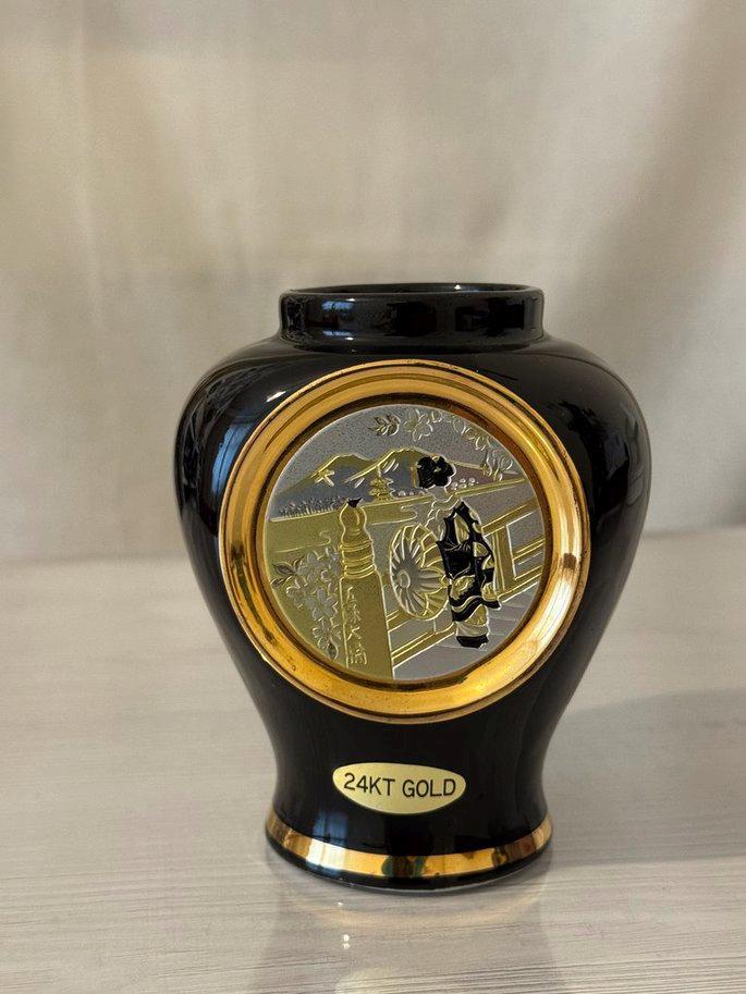 Chokin Art 24kt Gold Vase - Etsy
