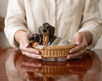 磁器の置物ダックスフント - ベズウィック イングランド - Etsy 日本