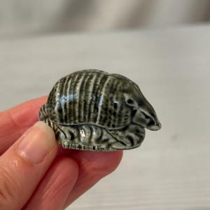 Vintage Wade Whimsie Armadillo Figurine, World of Survival Series England Ornament
