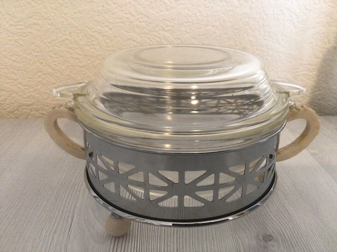 Vintage Phoenix Casserole Dish Holder Glass Lid Marble Etsy