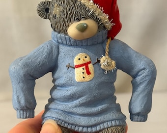 Figura navideña vintage de osito de peluche Tatty de Me To You, regalo de colección.