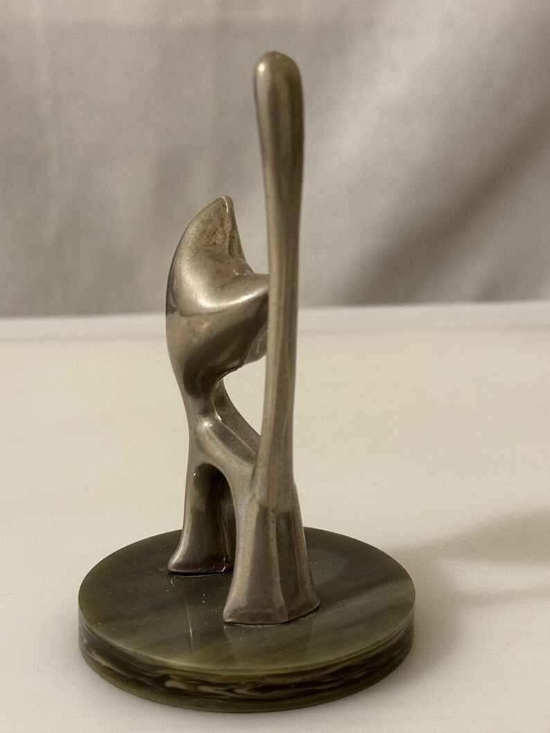 Vintage SEBA Silver Plated Cat Ring Holder Housewarming Decor