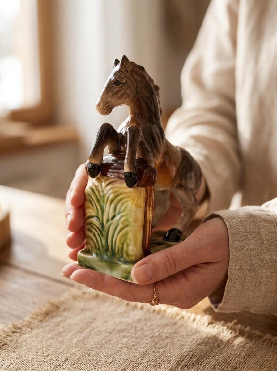 Vintage Ceramic Jumping Horse Bookend | Retro Kitsch Decor - Etsy