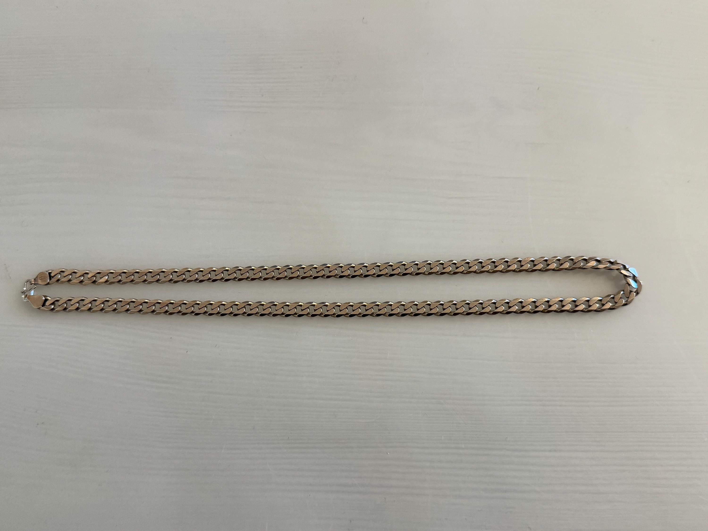 ヴィンテージ スターリングシルバー 925 チョーカーチェーンネックレス