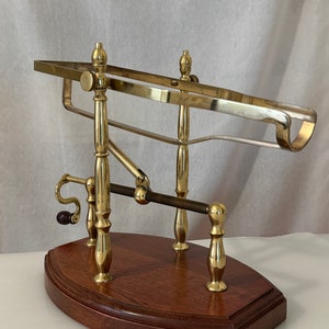 Vintage Brass Decanting Cradle Mechanical Wine Art Deco Decanter Pouring Device  Collectable Birthday Xmas Gift Idea fr Him Her Wife Mum Dad