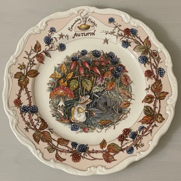 Vintage, Royal Doulton, Brambly Hedge Series, 8 Inch, Autumn Plate, Display Plate, Collectible Plate, Gift for Her, Wife, Gift, Shop, Ideas