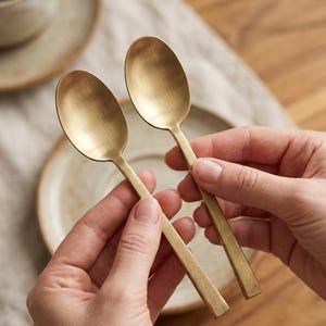 タイ製 金色のスプーン 2本セット Thai gold spoon - Etsy 日本