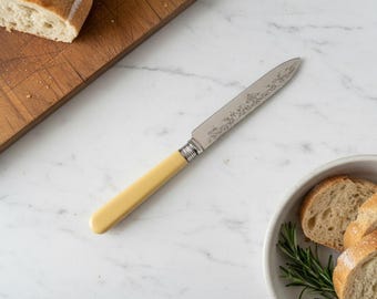 Antique Silver Plated Bread Server, A&D Sheffield Faux Bone Handle, 1915