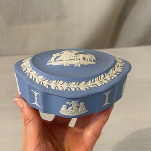 Vintage Wedgwood Jasperware Trinket Box Pale Blue Housewarming Gift Birthday Gift