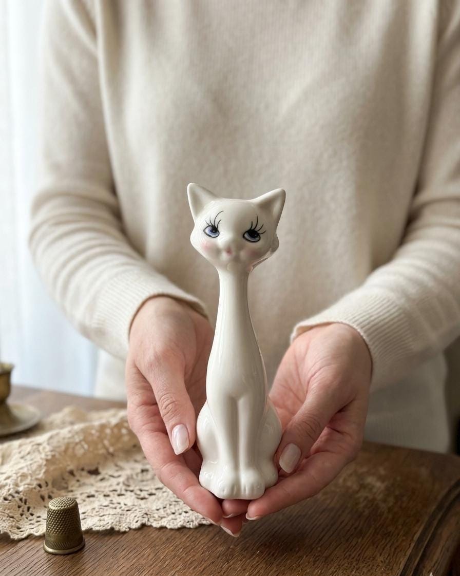 ヴィンテージ猫の置物 - Etsy 日本