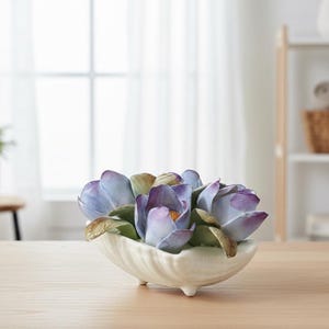 Zabytkowa ozdoba kosza Royal Adderley Manitoba Crocus Floral, porcelana kostna, prezent urodzinowy dla jej mamy, żony i dziewczyny.