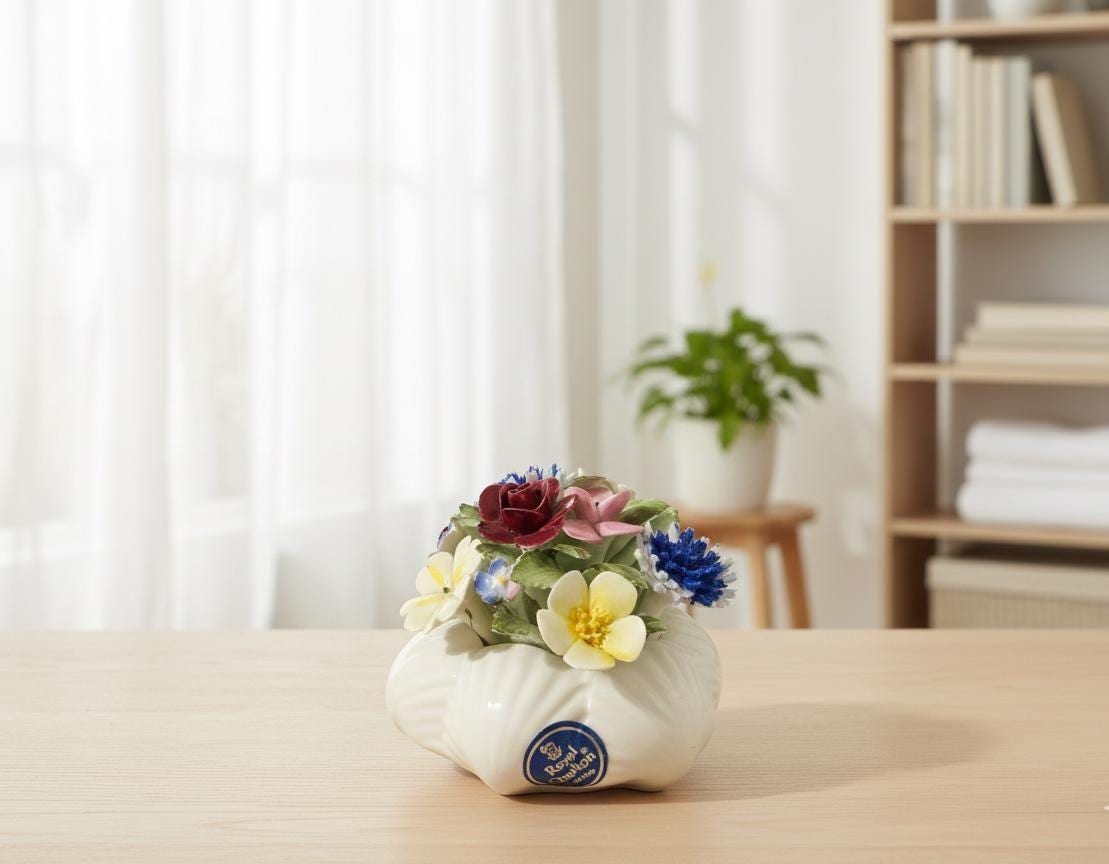 Royal Doulton Bone China Flower Basket - Etsy
