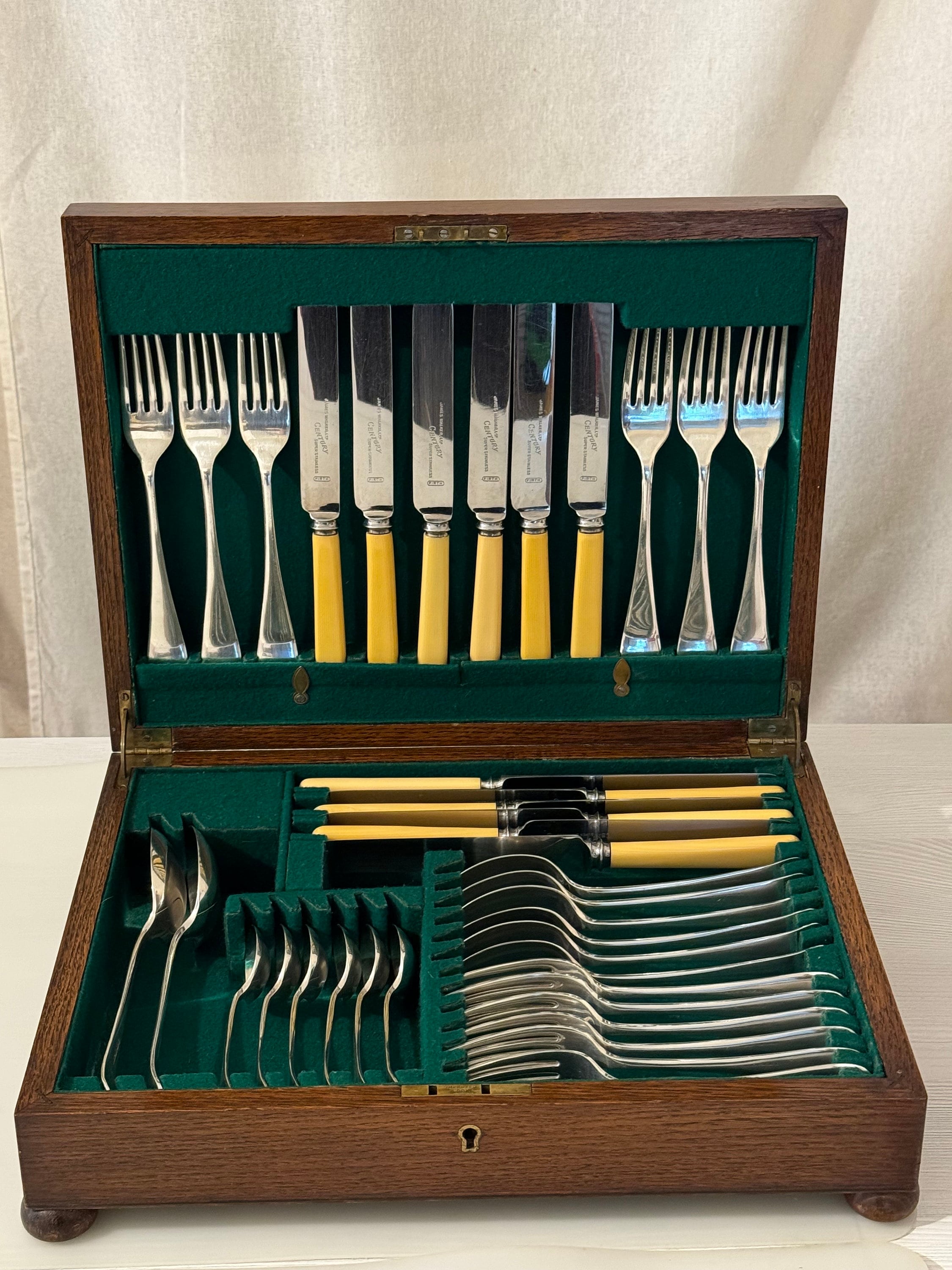 Antique James Walker Ltd Century Silver Plated 38 Piece 6 Person