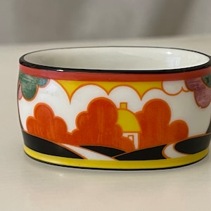 Rare Vintage Clarice Cliff Autumn Napkin Ring, Collectable, Housewarming, Birthday Xmas Gift for Her, Wife, Girlfriend, Partner, Mum or Dad