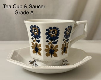 ヴィンテージ ヘーゼル アトラス カップ＆ソーサー ピンク チャコール