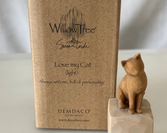 Willow Tree "Love My Cat" by Susan Lordi Figurine Statue Ornament in Original Box Collectable Birthday Xmas Gift for Her Mum Wife Girlfriend