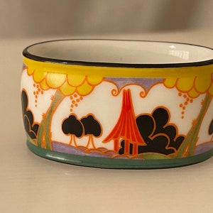 Rare Vintage Clarice Cliff Summerhouse Napkin Ring, Collectable, Housewarming, Birthday Xmas Gift 4 Her, Wife, Girlfriend, Partner, Mum, Dad