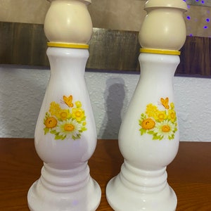 Vintage Avon Collectible Buttercup Perfume Bottles/Candle holders image 2