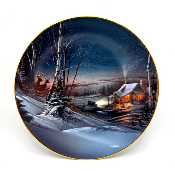 Vintage Terry Redlin Plate, 'Evening with Friends' from Hadley Collection