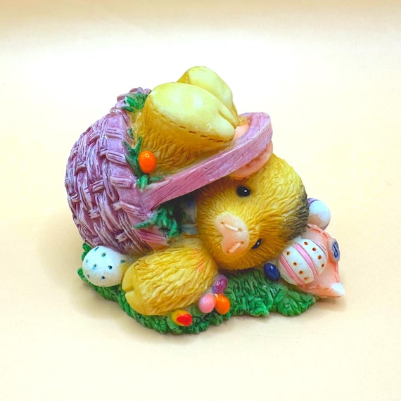 Vintage Enesco Head Over Squeals Pig Figurine 1996 Mary Rhyner Nadig TLP Easter Pig
