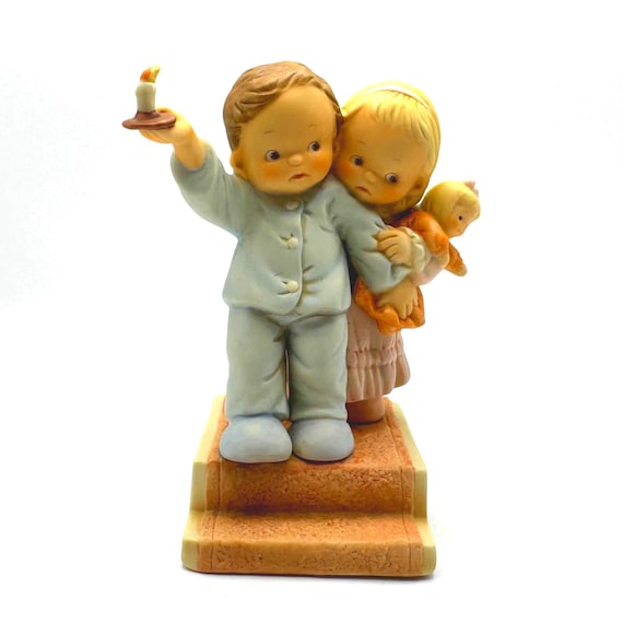 Vintage Mable Lucie Attwell Christmas Figurine - 'Is it Really Santa?' Collectible