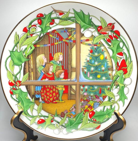 Vintage Fairy Tale Calendar Plate: The Fir Tree, Alan Baker 1983