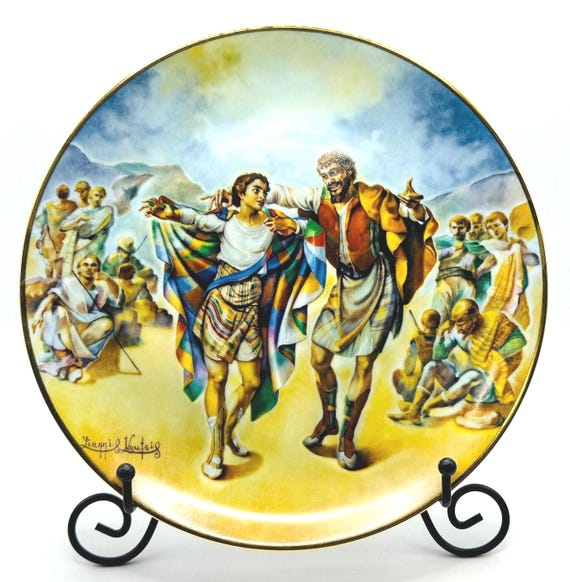 Vintage Yiannis Koutsis Plate #11: Joseph's Coat of Many Colors from 'The Creation' Series 1978