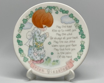 Vintage Precious Moments Irish Blessings ENESCO "mini" plate - Irish Blessing Gift - St Patty's Day decor - 1994