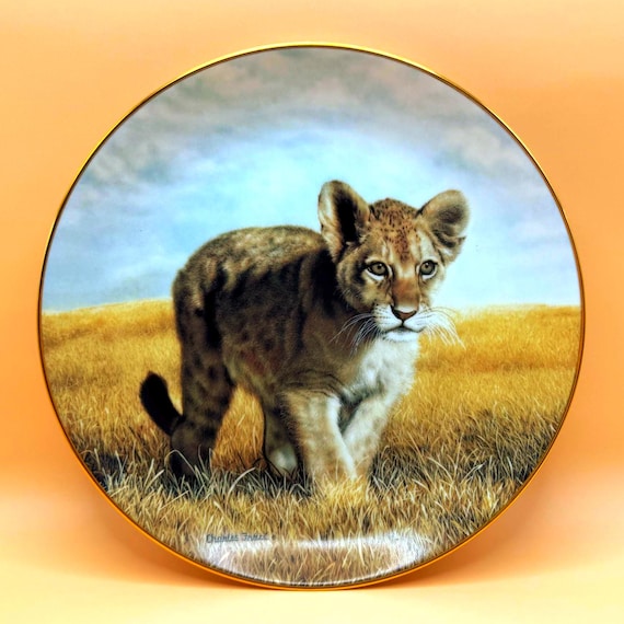 Charles Frace Young Explorer Plate Lion Cub Hamilton Collection 1989