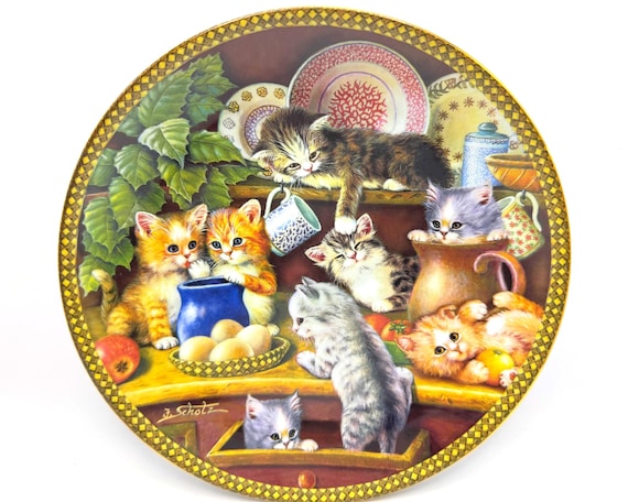 Kitchen Capers Kitten Plate Jürgen Scholz Tender Tails 2006