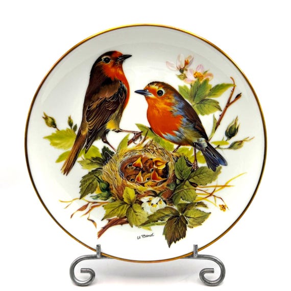 1986 European Robin WWF Collector Plate – Alt Tirschenreuth